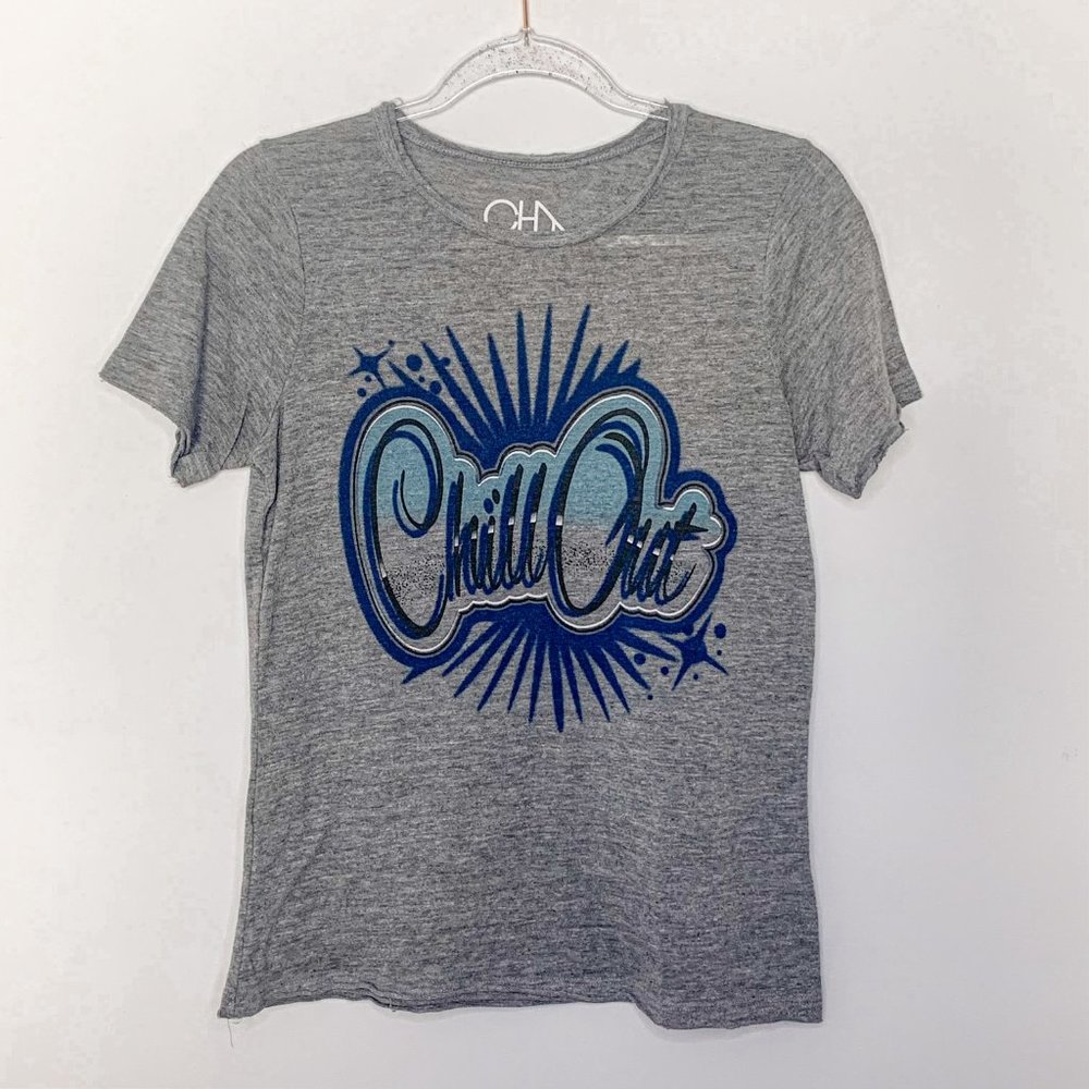 CHASER Chill out 90s style airbrush graphic crewneck t-shirt Size Small